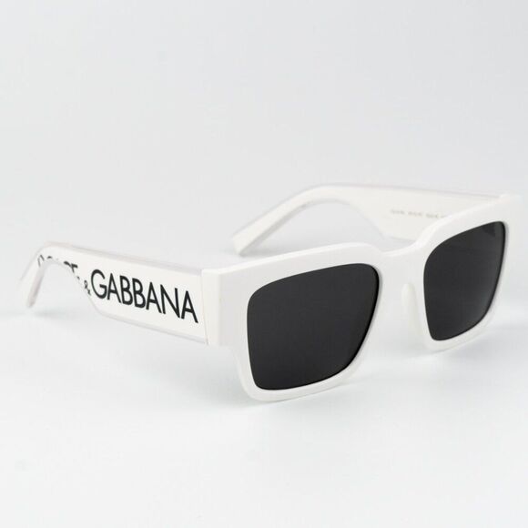 NEW D&G DG6184 331287 White Dark Grey Square Unisex Sunglasses - Picture 7 of 14